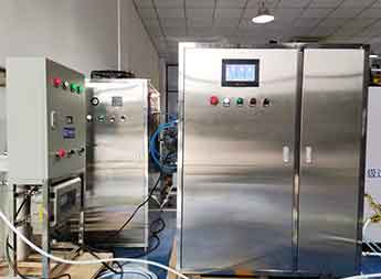 某高校100g/h臭氧發(fā)生器臭氧中試實驗現場